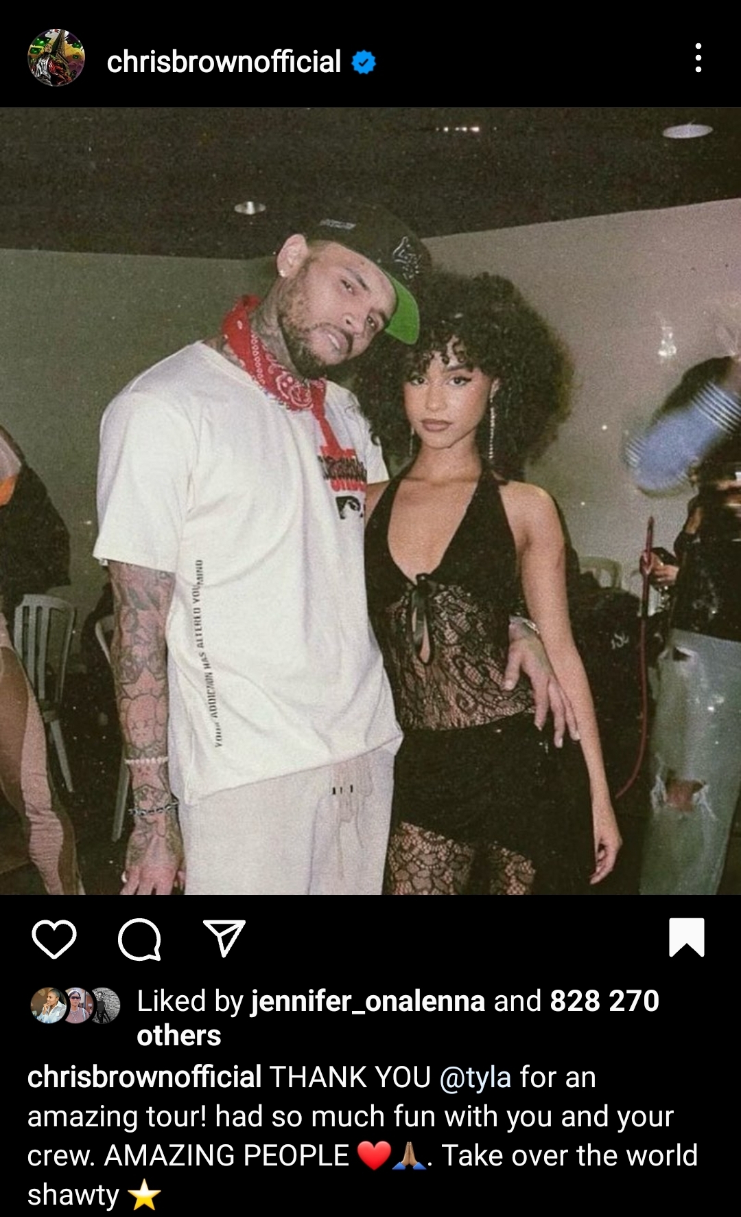 Pic! Chris Brown Shows Tyla Love Following Their Tour The Yanos Magazine